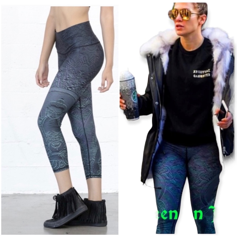 Niyama Sol Buddha Beachcomber Crop Legging Worn by Jennifer Lopez